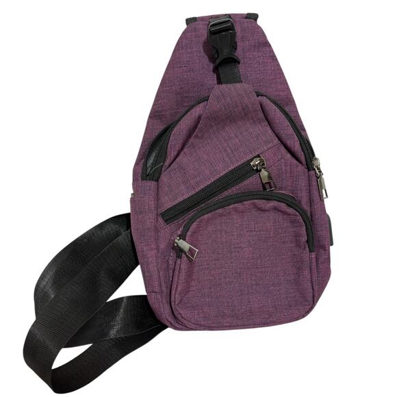Anti-Theft Daypack Crossbody Sling Backpack USB Charging Lightweight Travel Hike - Picture 1 of 5